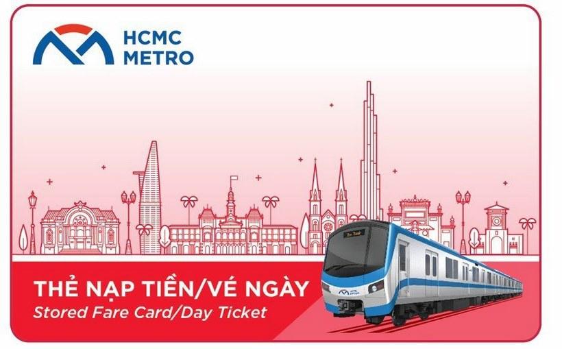 Mặt trước mẫu thẻ đi tàu metro số 1